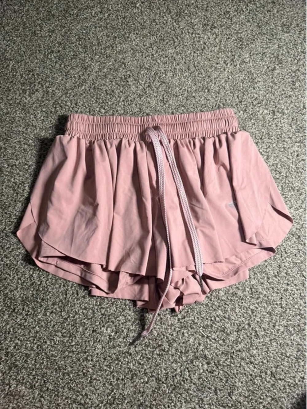 Luogongzi Women’s Small Pink Athletic Running Shorts Drawstring Workout
